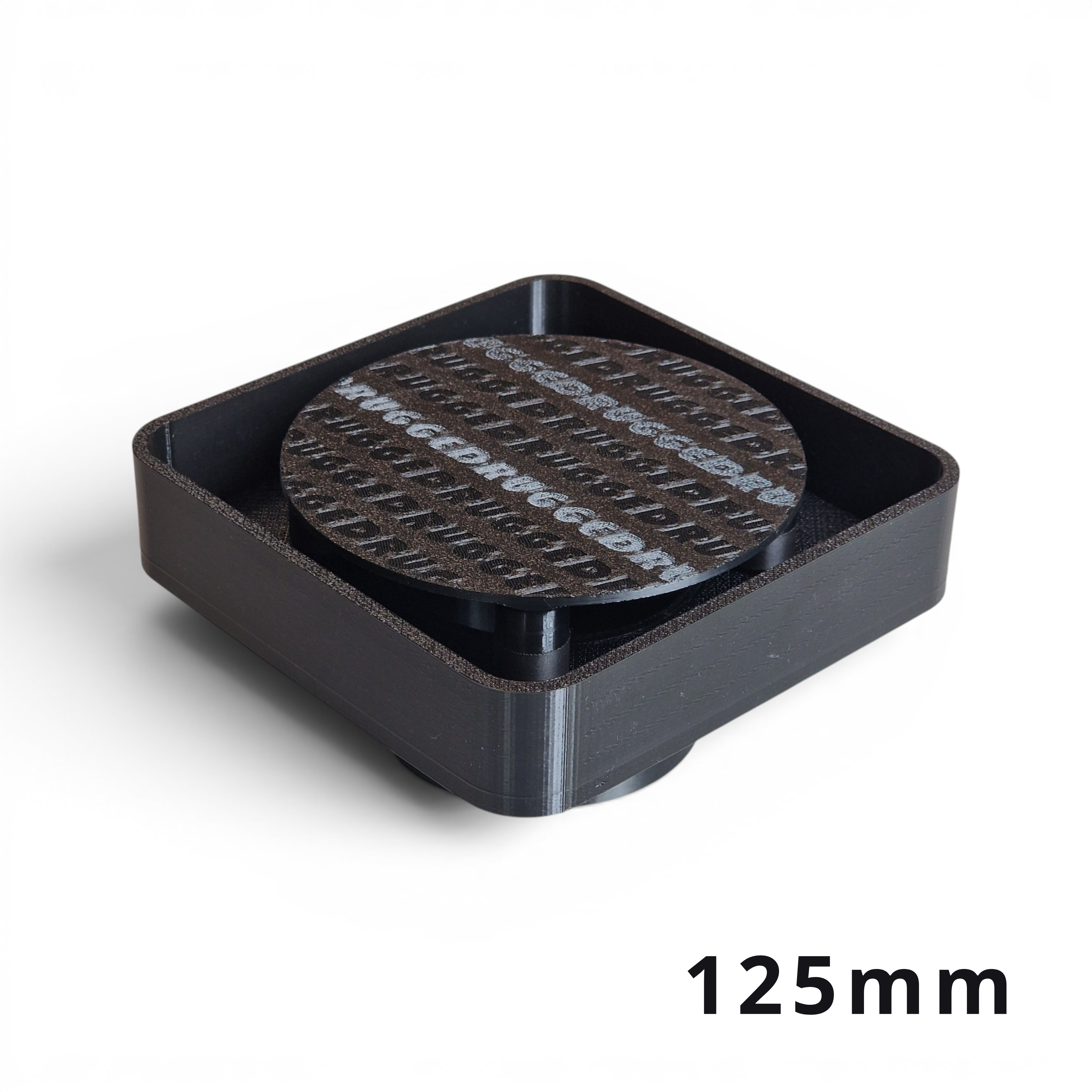 Ukryta wentylacja magnetyczna kwadratokrąg 125mm Czarna
