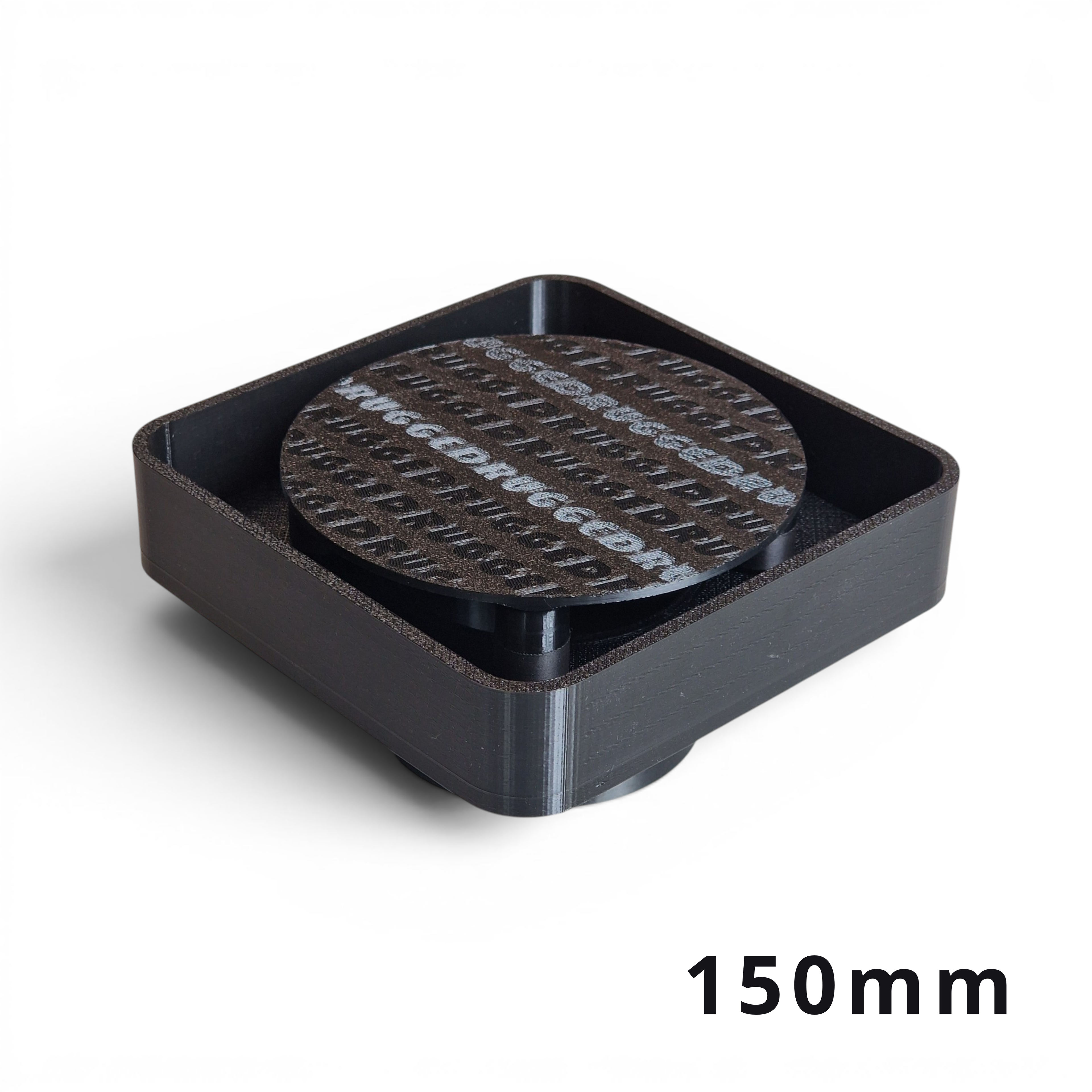 Ukryta wentylacja magnetyczna kwadratokrąg 150mm Czarna