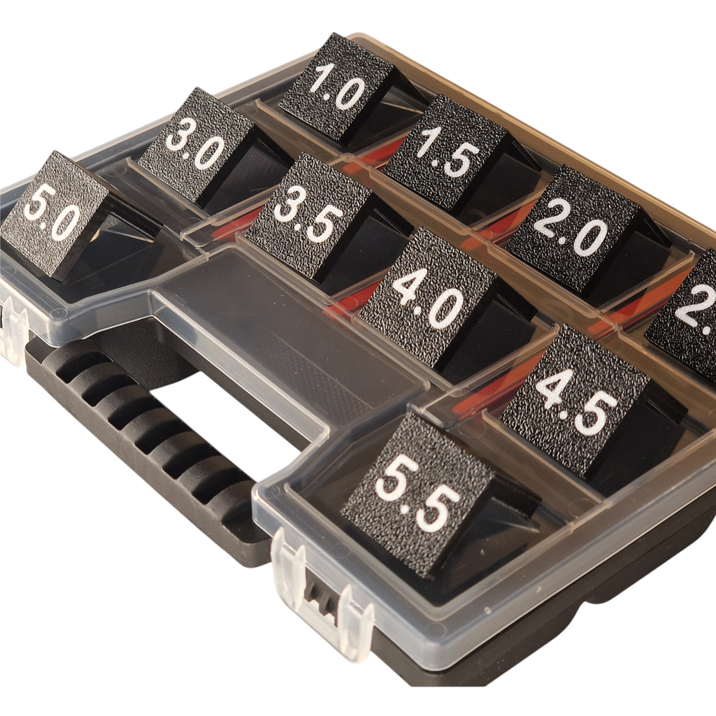 Set of simple spacers for front adjustment 1.0-5.5mm