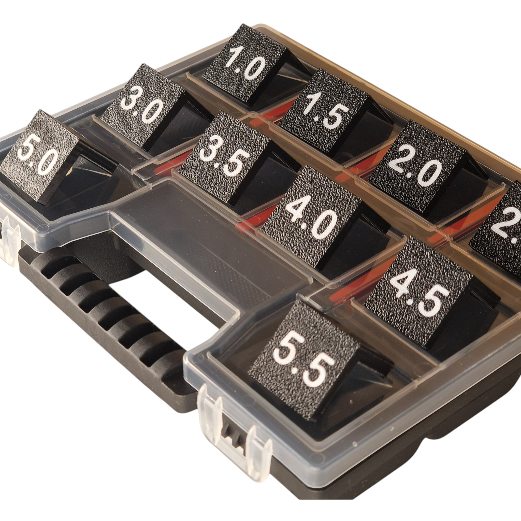 Set of simple spacers for front adjustment 1.0-5.5mm